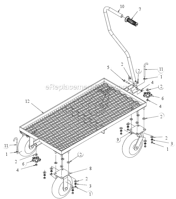 Page G Diagram and Parts List for MK-1280  MK Diamond Concrete Saw